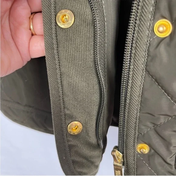 BRITISH KHAKI Womens Quilted Vest Equestrian Old Money Dark Academia green small - Picture 11 of 13